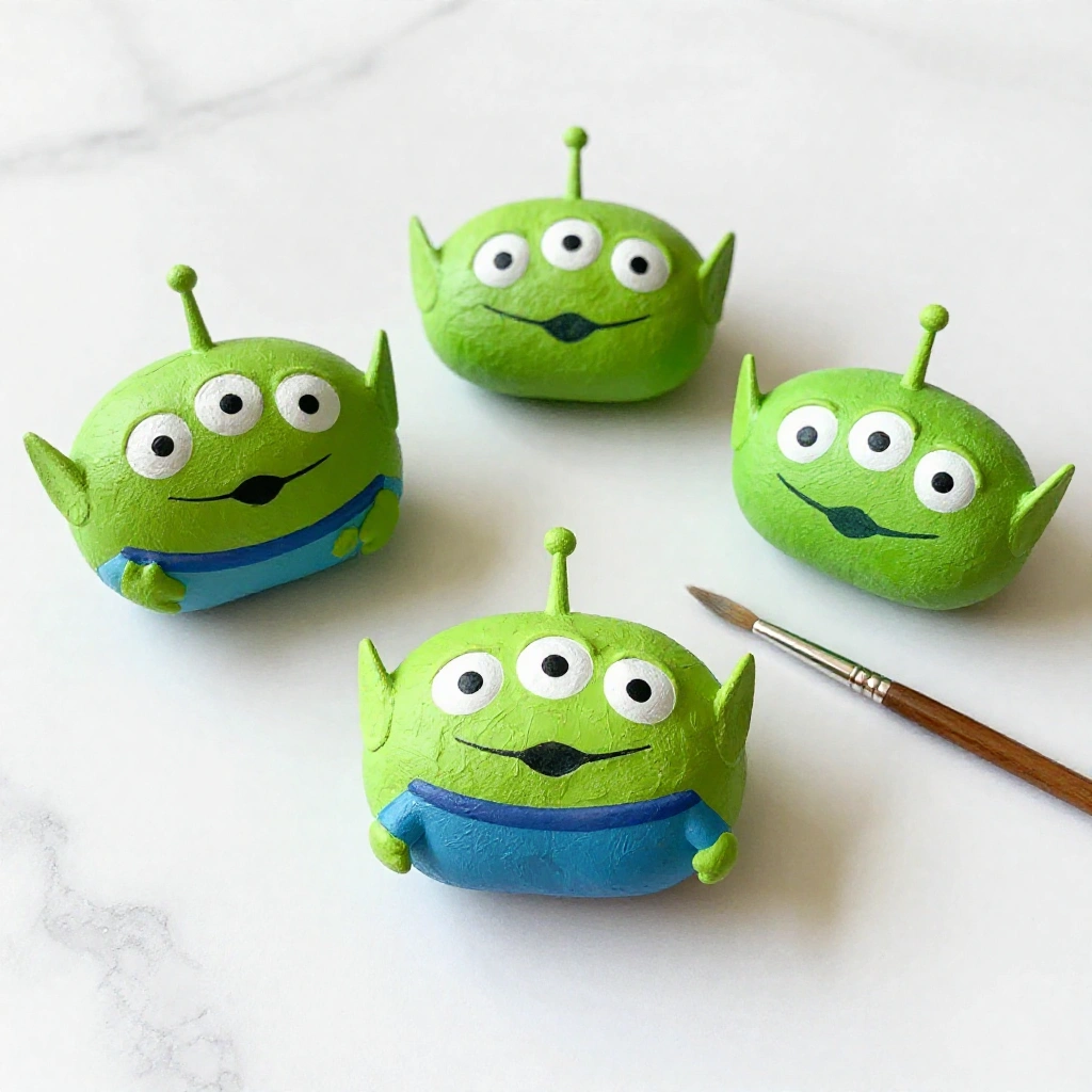 Toy Story Alien Painted Rock