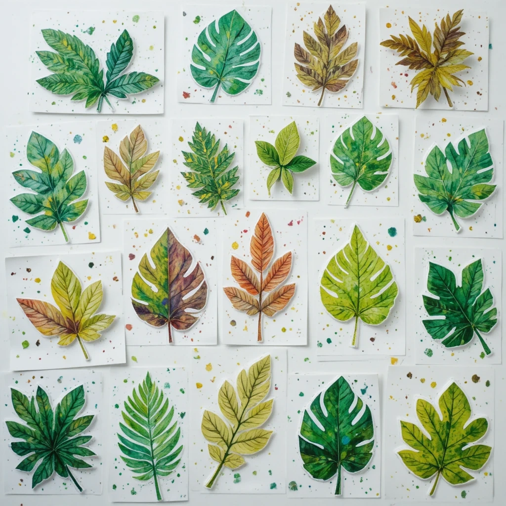 Tropical Leaf Stamping Art