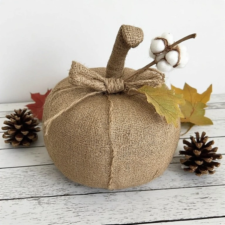 Twine and Burlap Pumpkin