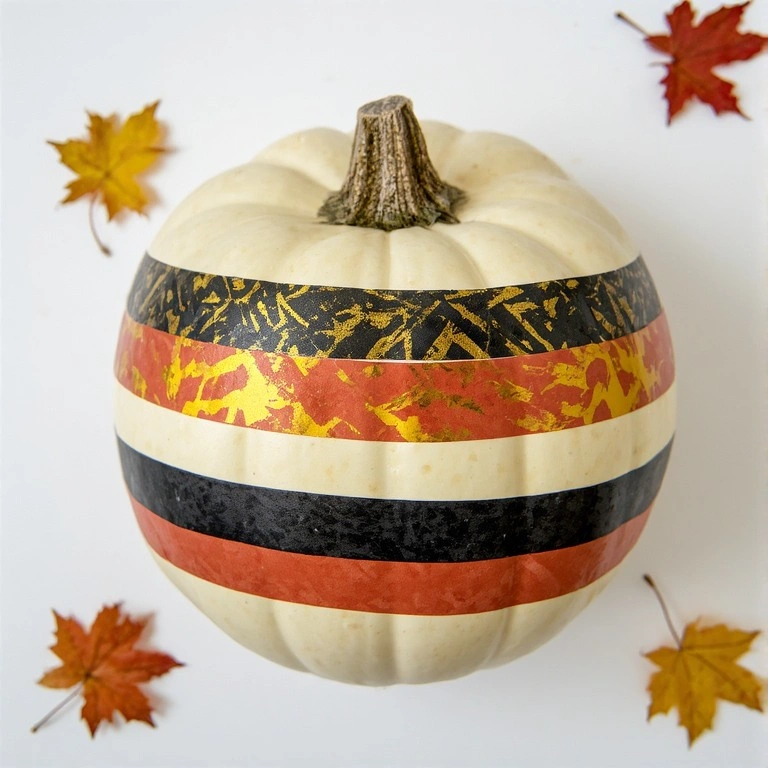 Washi Tape Geometric Pumpkin