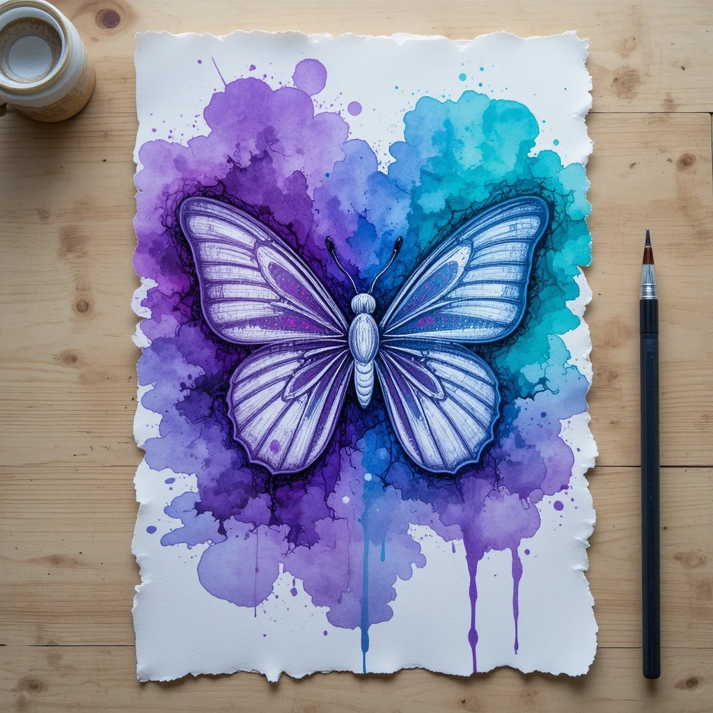 Watercolor Resist Art