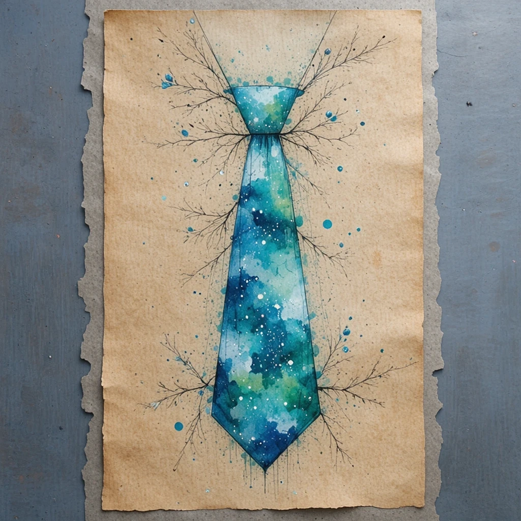 Watercolor Tie Gift Wrap