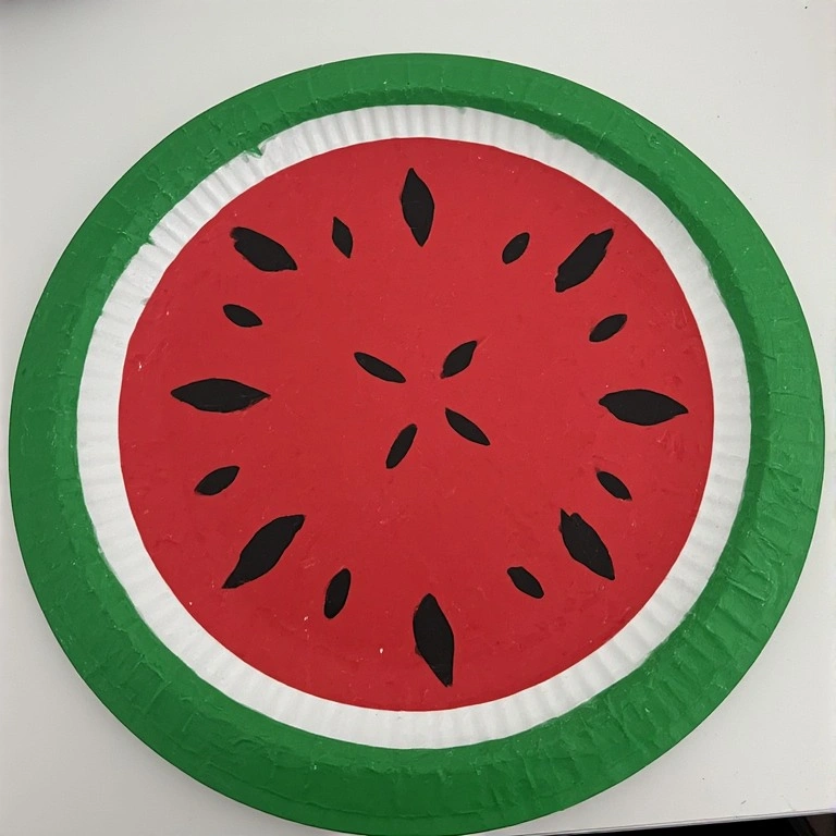 Watermelon Paper Plate Craft