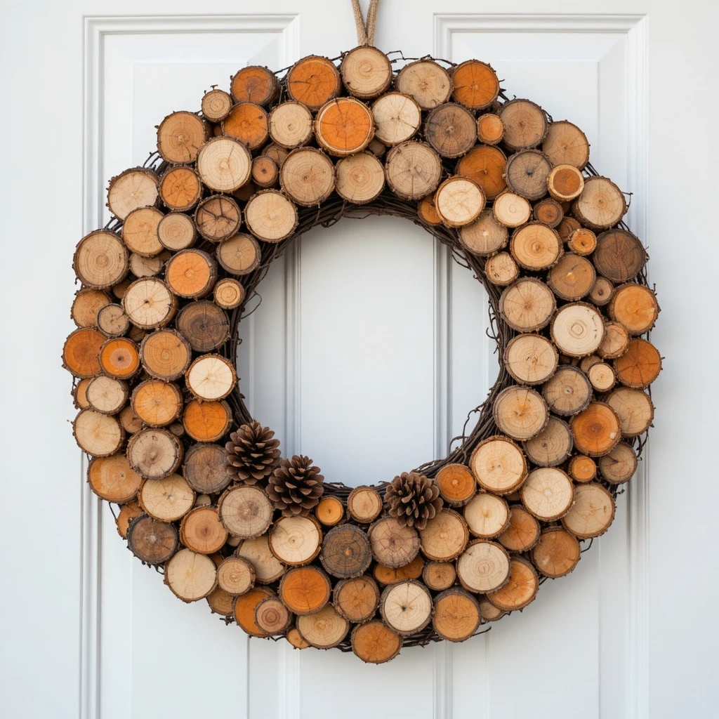 Wood Slice Wreath