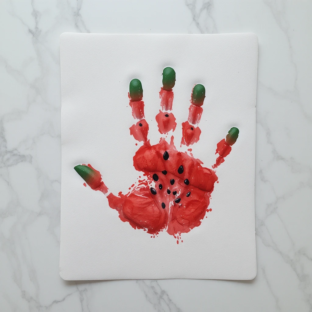 Handprint Watermelon Art