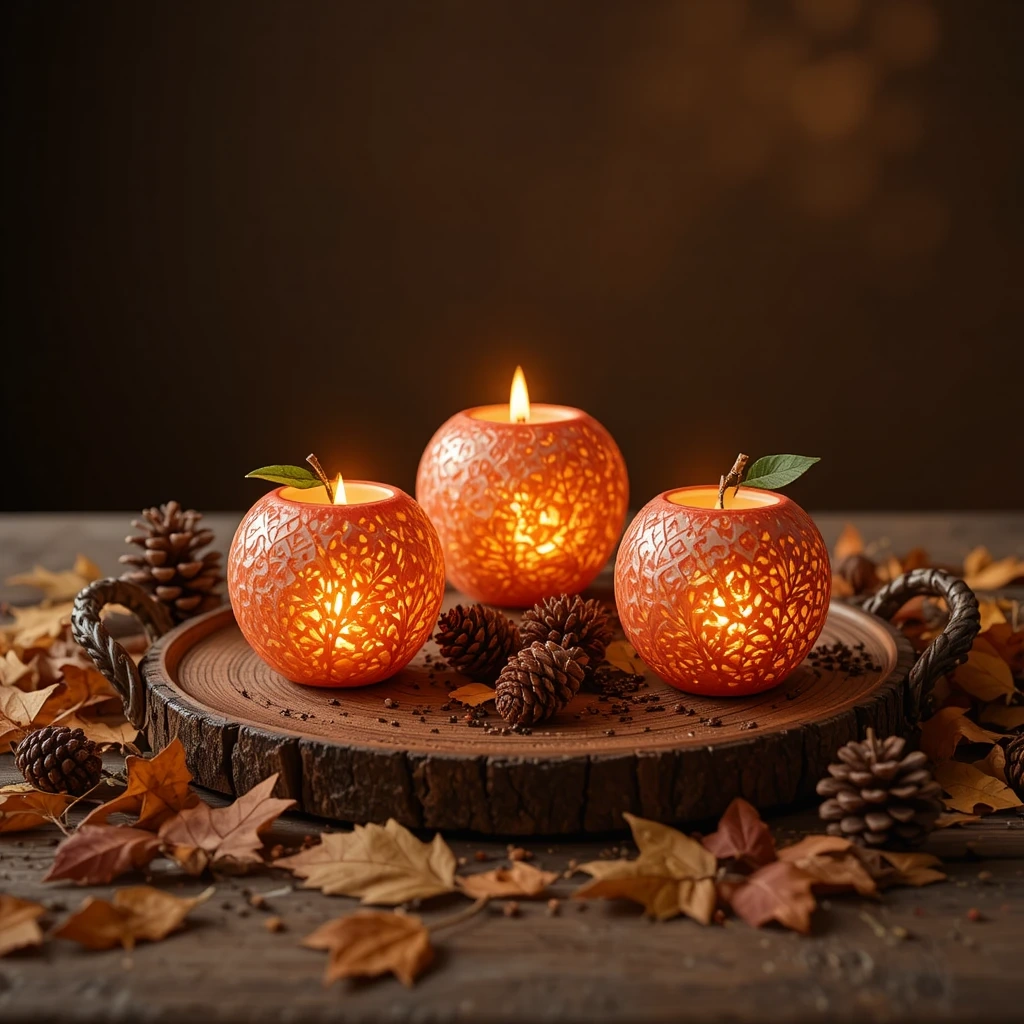 Apple Craft Candle Holders