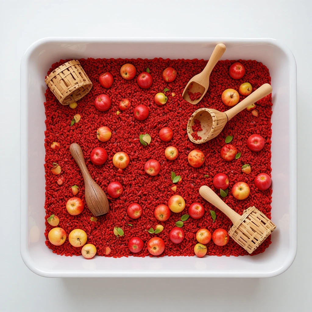 Apple Sensory Bin
