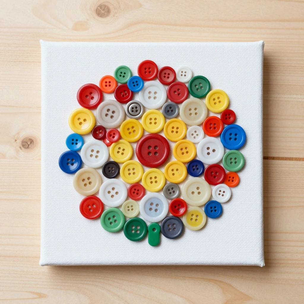 Button Mosaic Art