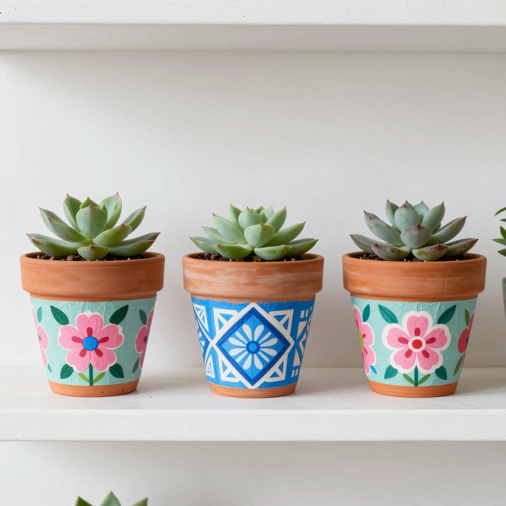 Decoupage Flower Pots