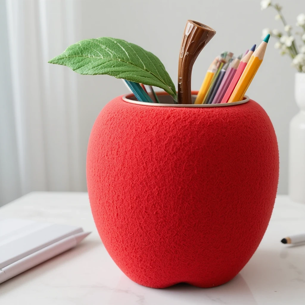 Foam Apple Back-to-School Pencil Holder