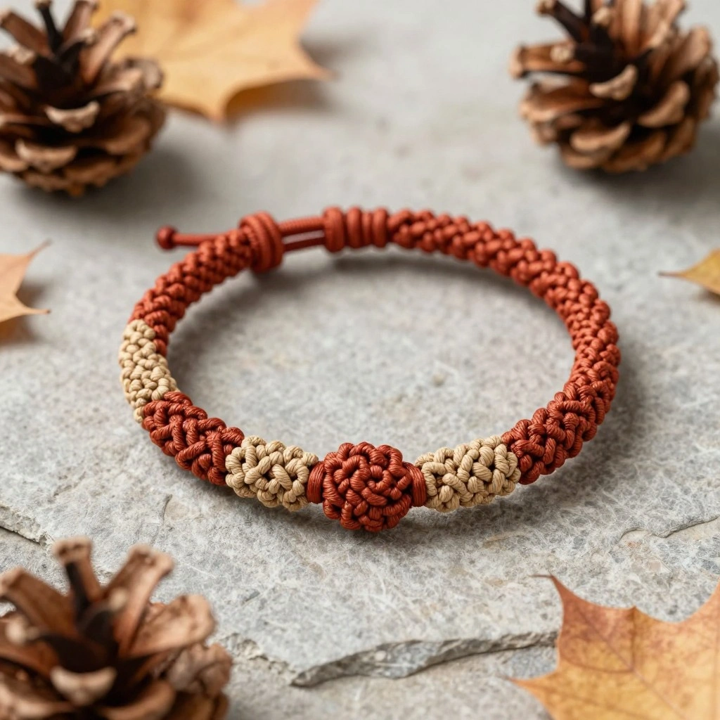 Macrame Friendship Bracelet in Earth Tones