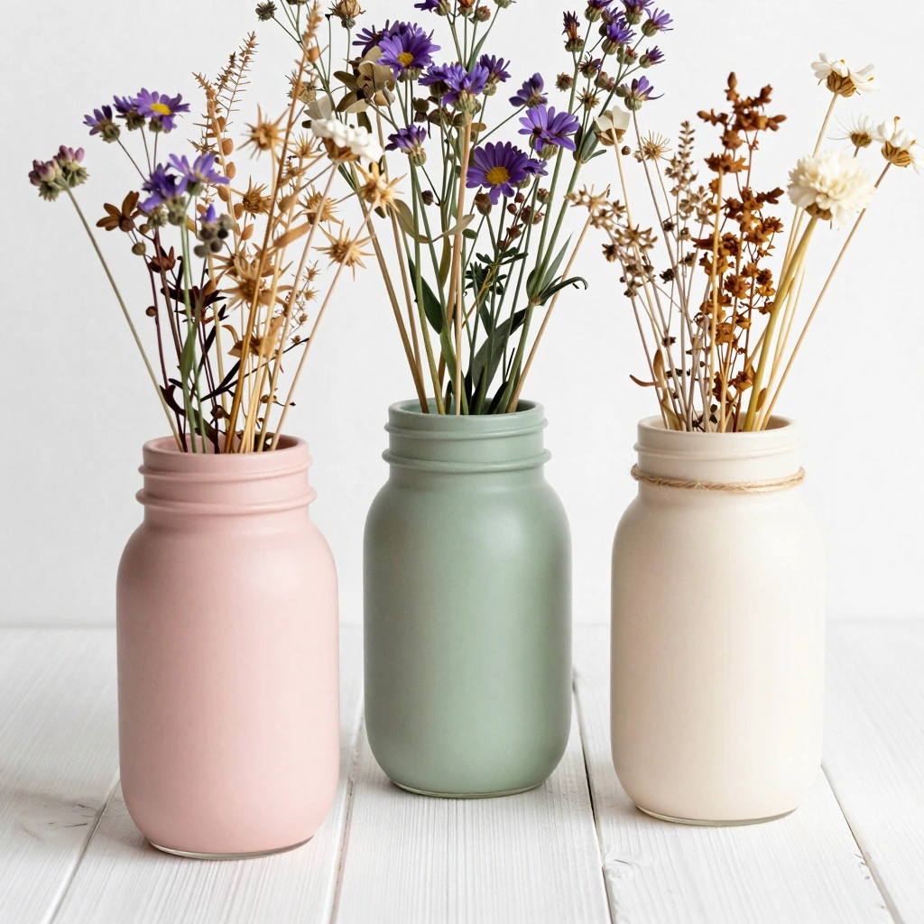 Mason Jar Flower Vases