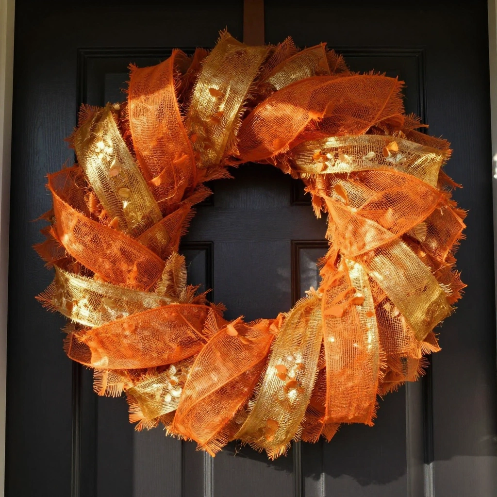 Mesh Ribbon Deco Mesh Wreath