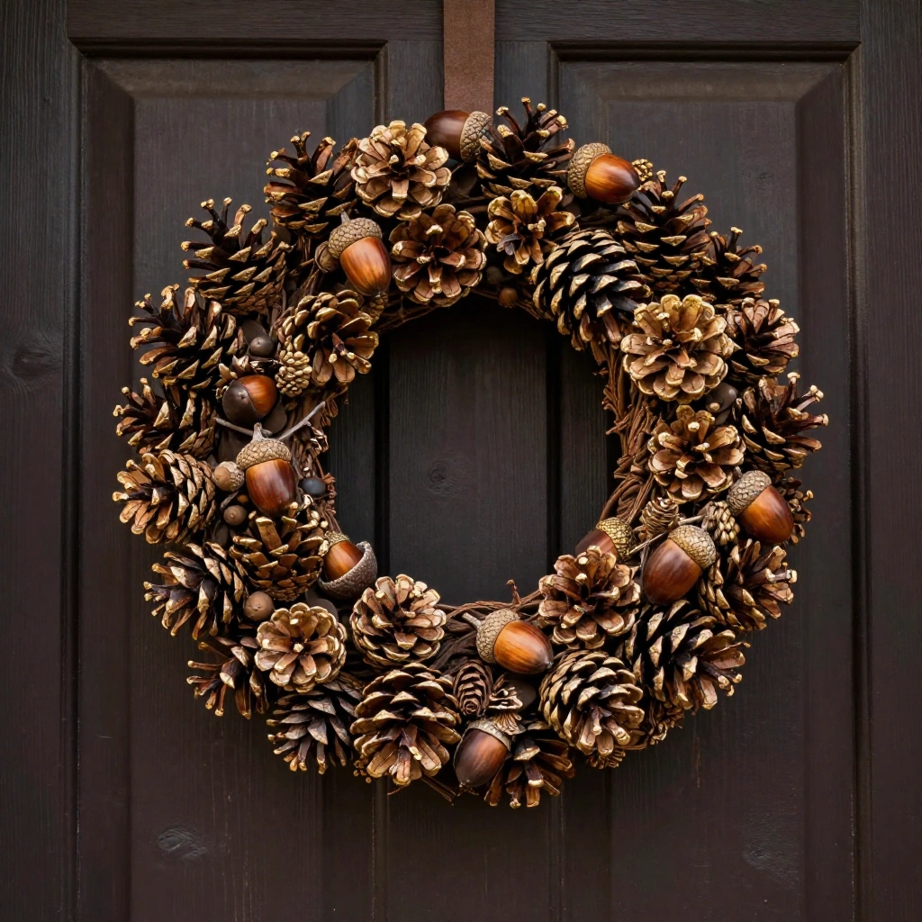 Pinecone and Acorn Woodland Wreath
