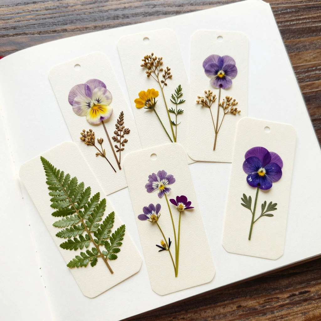 Pressed Flower Bookmarks