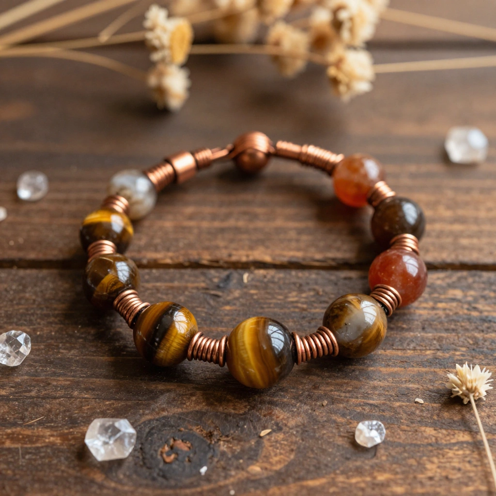 Wire-Wrapped Stone Bracelet