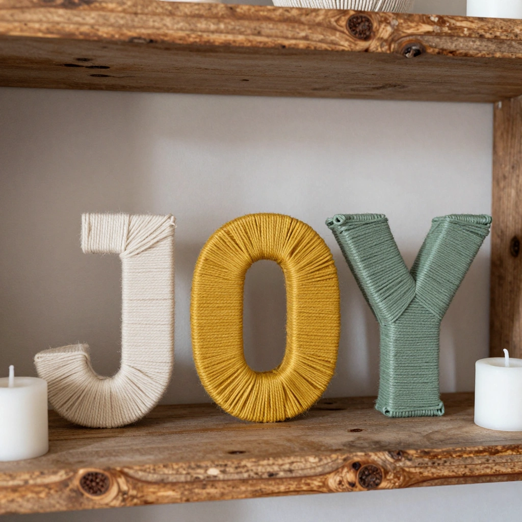 Yarn-Wrapped Letters